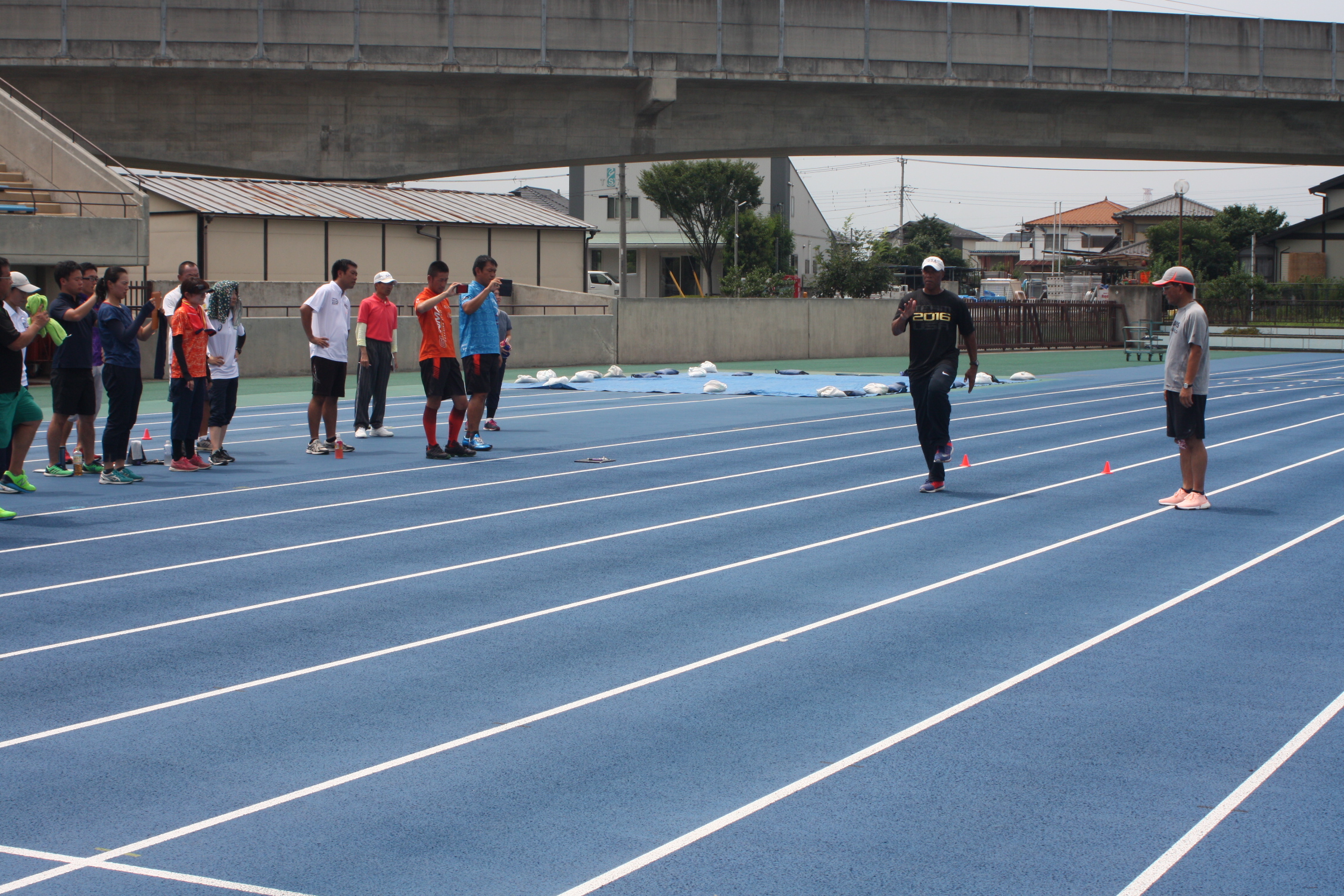 群馬県での陸上教室の様子①